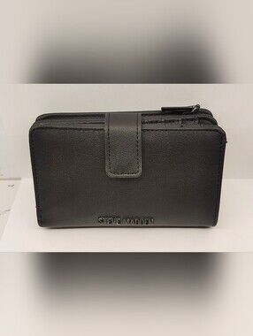 Free w/ Purchase Steve Madden Black Zip Wallet  Card Coin & Key Holder